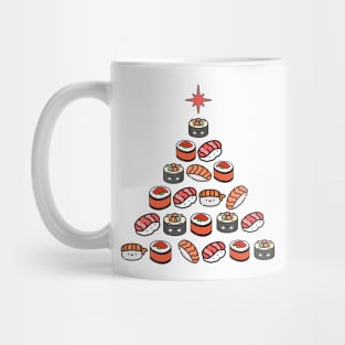 Sushi Christmas Tree Cute Kawaii Sushi Xmas Tree Mug